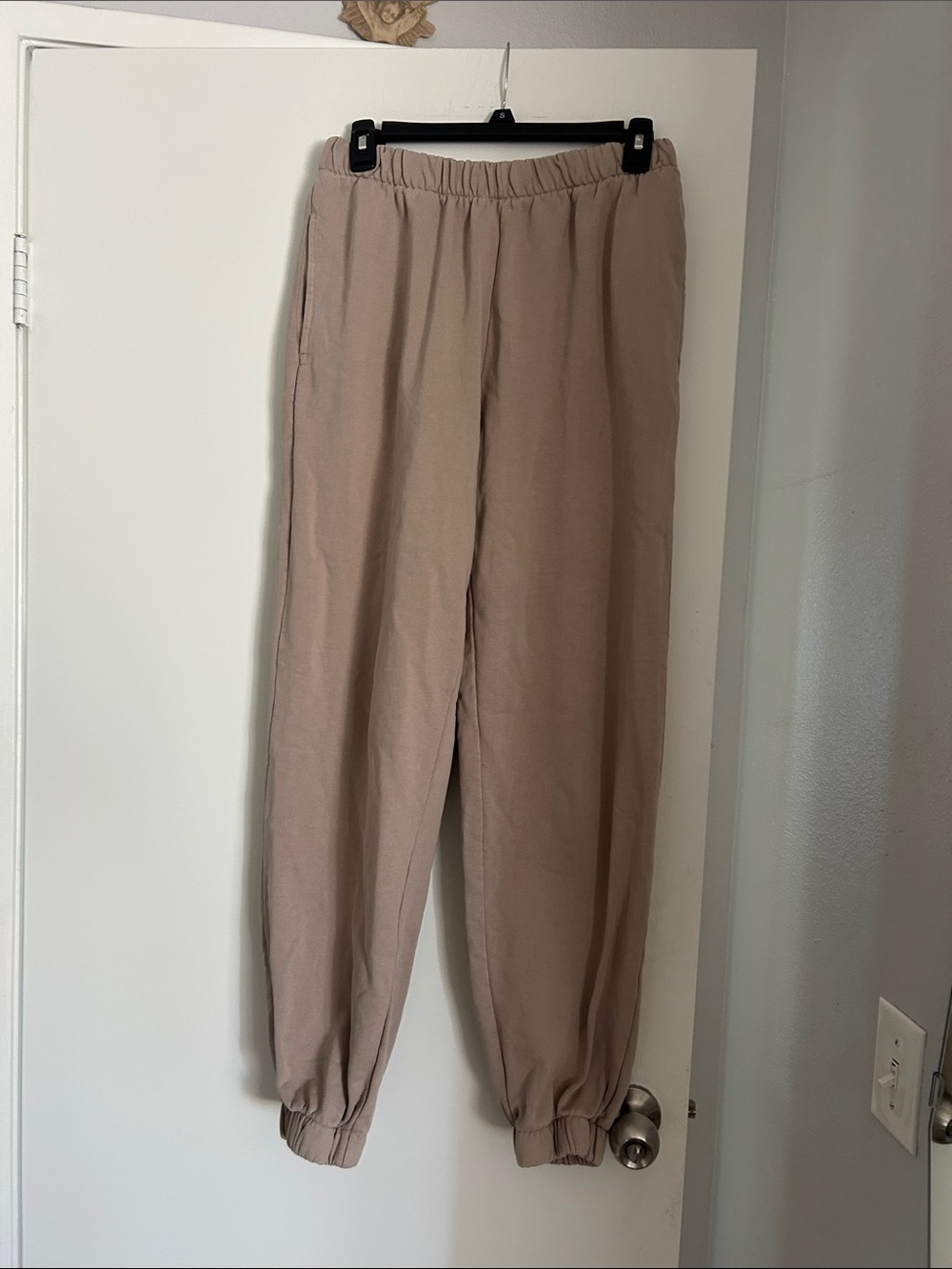Brandy Melville Taupe Elastic Waist Joggers